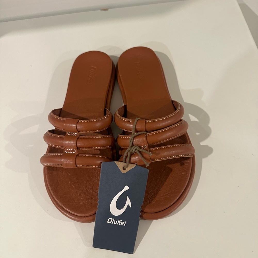 OluKai Terracotta Slide Sandals